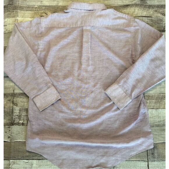 Vintage Balmain Single Stitch Collared Long Sleeve Mauve Button Up | 32/33 - Picture 2 of 5